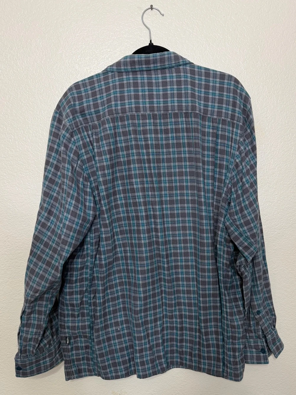 The North Face Men’s Cotton Button Down Flannel Shirt Size XL Gray